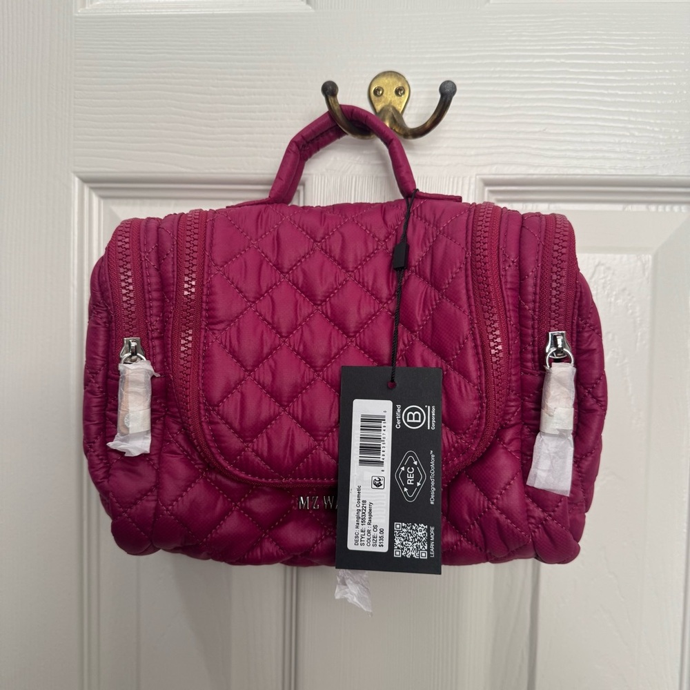 MZ Wallace new with tags Raspberry hanging Cosmetic - Picture 6 of 6